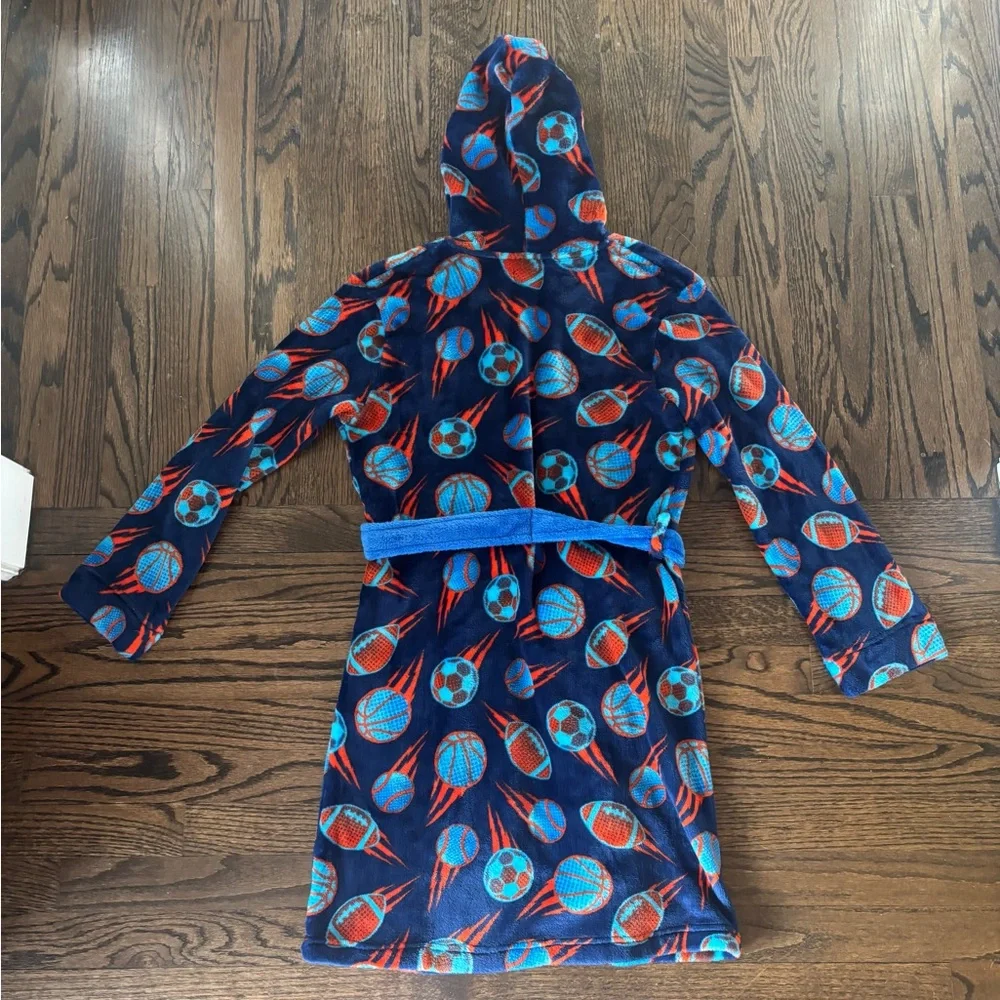 Cuddl Duds Kids Sports Theme Pajama Robe - Blue and Red